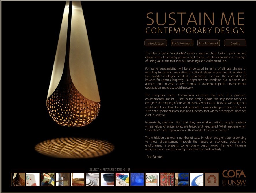 ‘sustain me : contemporary design’ exhibition